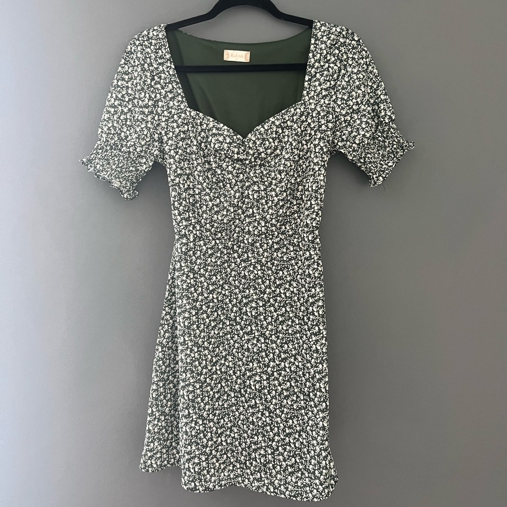 Altar'd State Medium Green Floral Dress